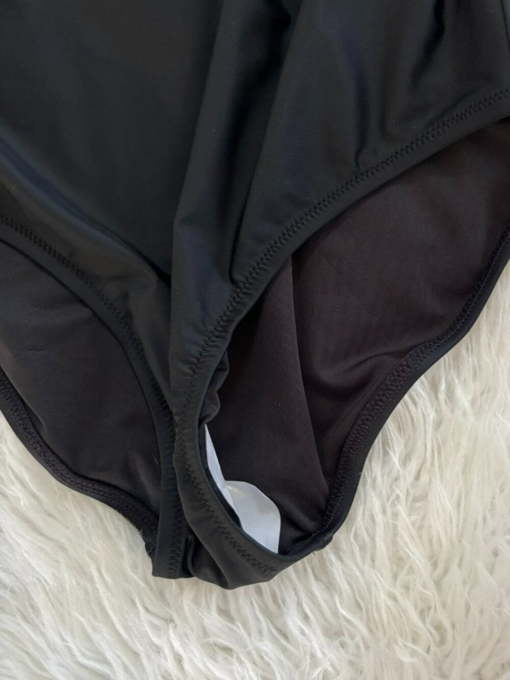 NWT J. Crew Black Plunge V-Neck Cross Back One Piece Swimsuit 8 - Picture 8 of 13
